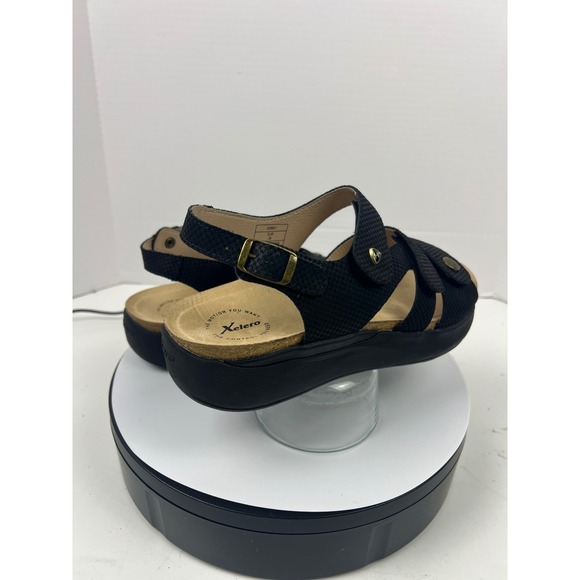 Xelero Women's Black Leather Comfort Walking Arch Support Sandals 12.5-13 (43) - Picture 10 of 17